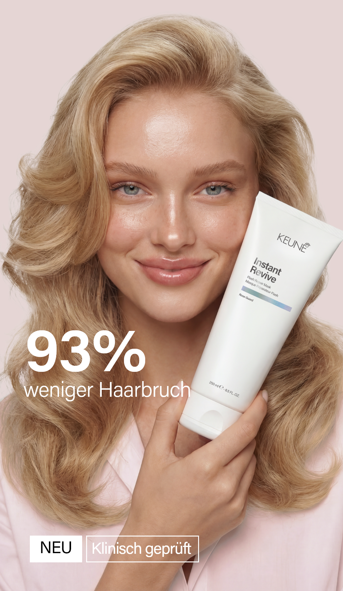 Anwendung von Keune Instant Revive Flash Maske für kräftiges Haar
